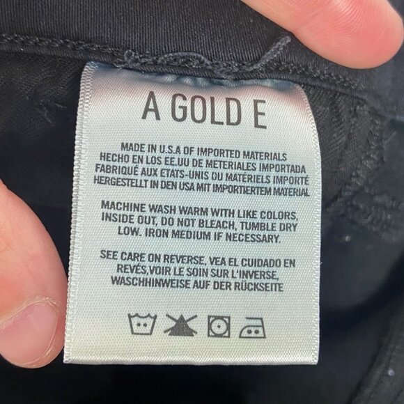 Agolde Revolve Sophie High Waist Skinny Jean Distressed Black Size 26 Moto Denim - Picture 11 of 15